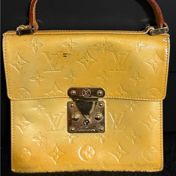 Louis Vuitton Yellow Monogram Vernis Satchel with Top Handle - Picture 2 of 13